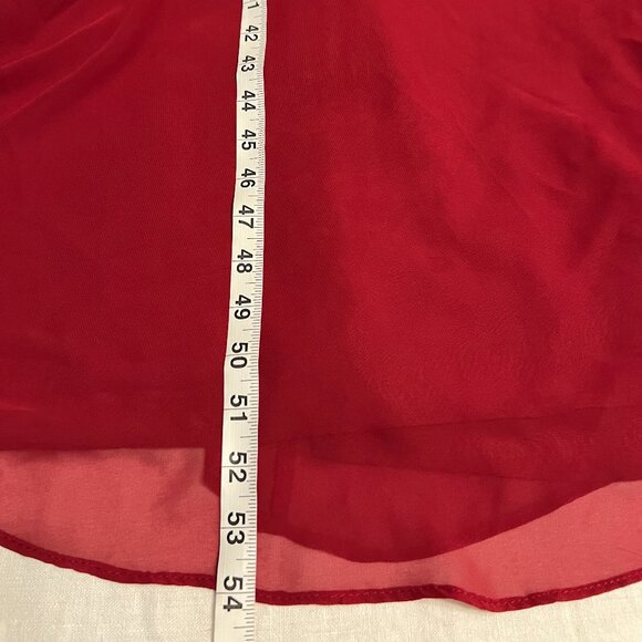 Mori Lee Madeline Gardner Women's Evening Dress Sherry Red Size 0 Ruffle Neck - Picture 10 of 10